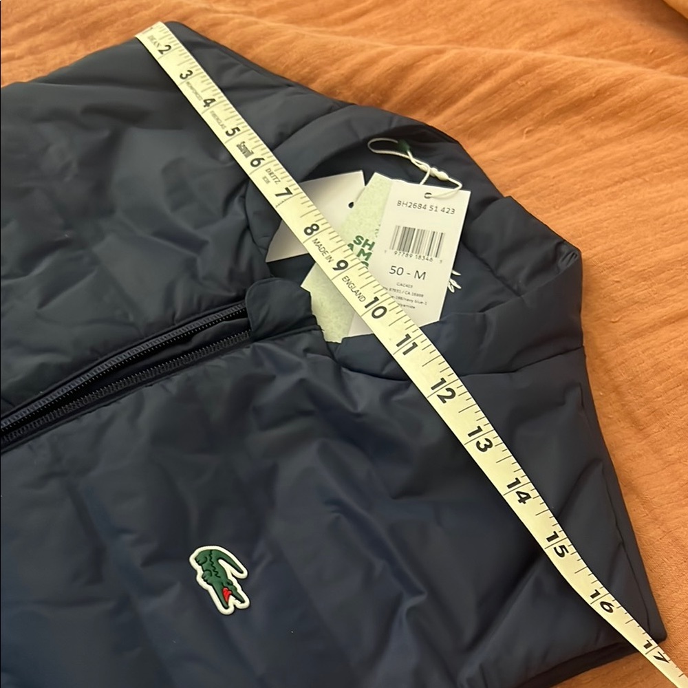 NWT Lacoste Navy Blue Puffer Vest - Picture 7 of 8